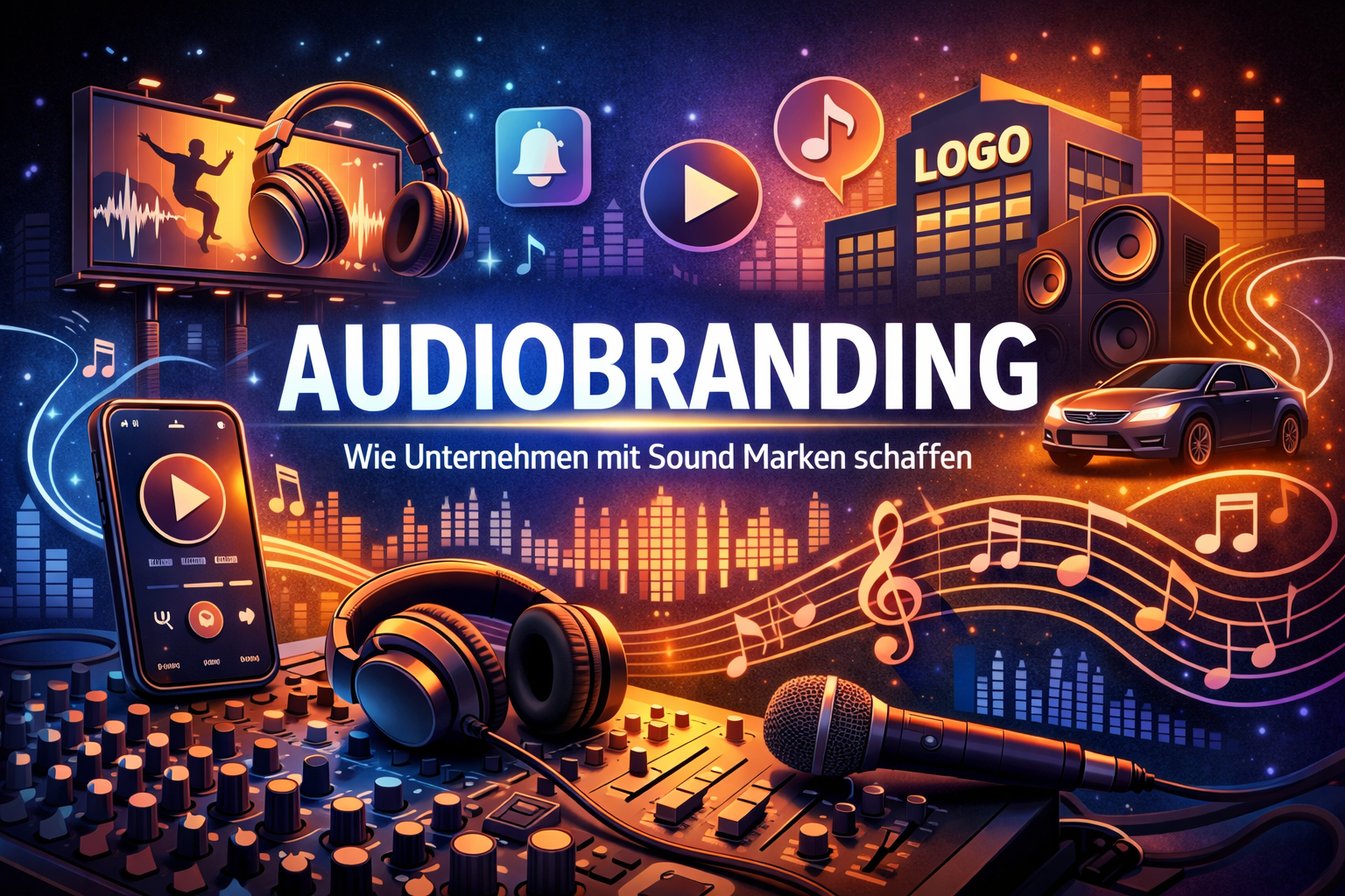 Audiobranding: Wie Unternehmen mit Sound Marken schaffen - Einsatz von Musik & Klang in Werbung, Apps und Corporate Identity.
