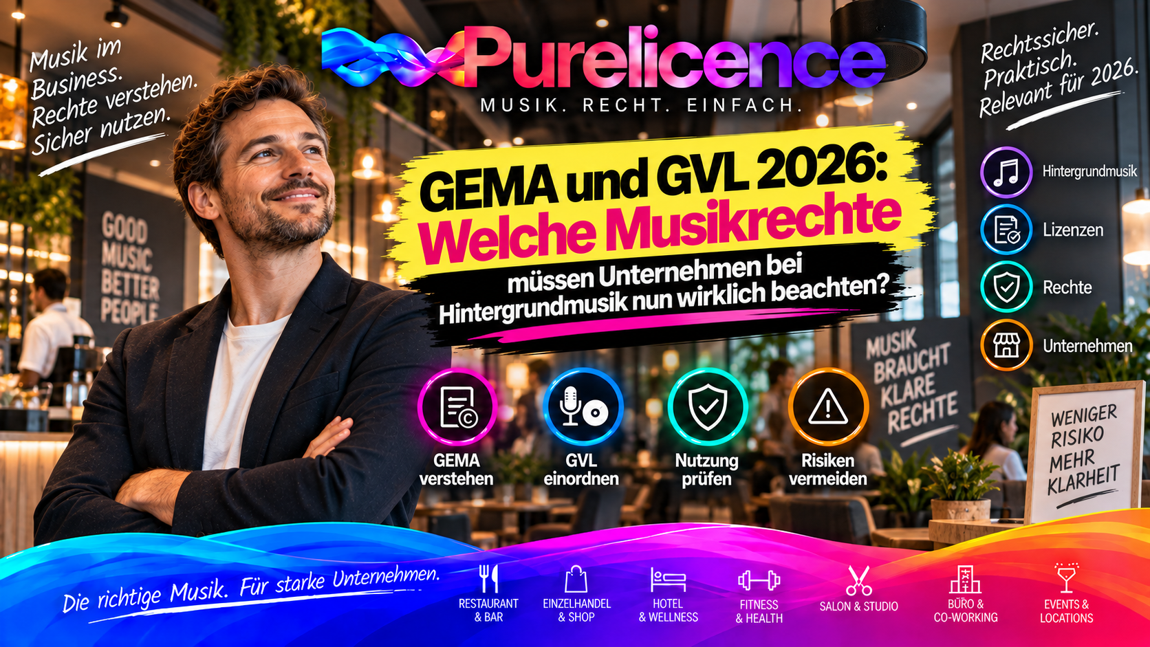 GEMA und GVL 2026 Welche Musikrechte müssen Unternehmen bei Hintergrundmusik nun wirklich beachten