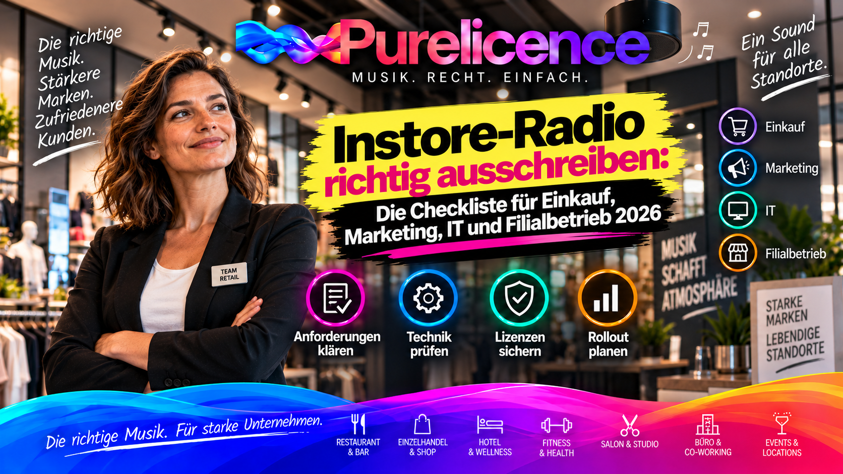 Instore-Radio richtig ausschreiben: Die Checkliste für Einkauf, Marketing, IT und Filialbetrieb 2026