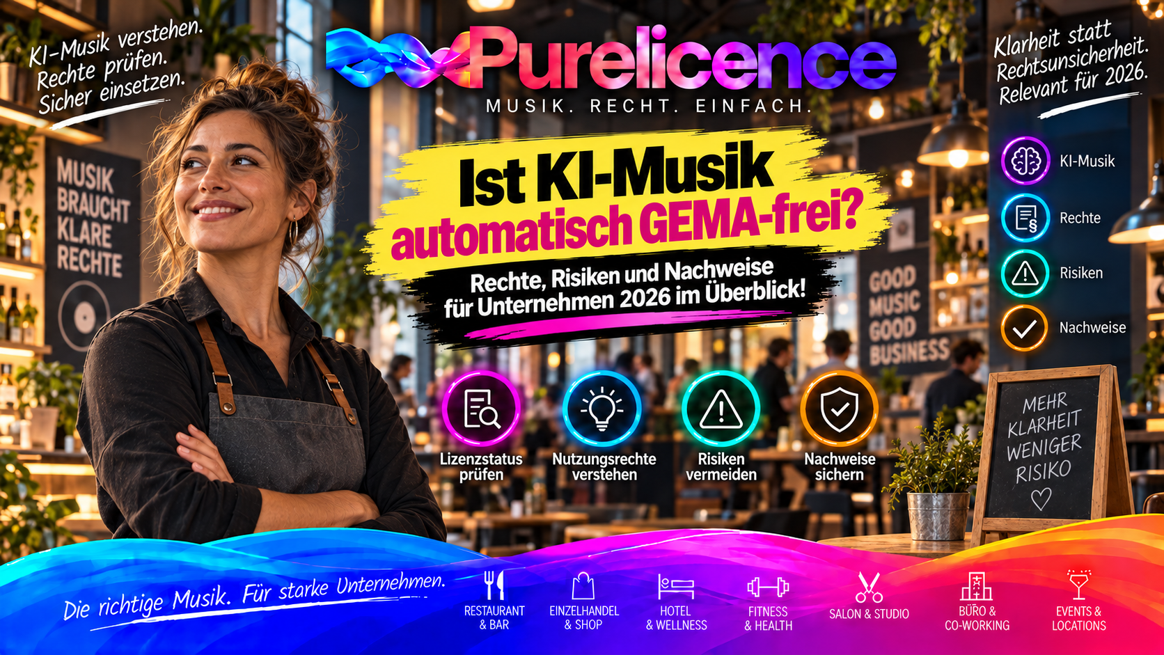 Ist KI-Musik automatisch GEMA-frei? Rechte, Risiken und Nachweise für Unternehmen 2026 im Überblick!