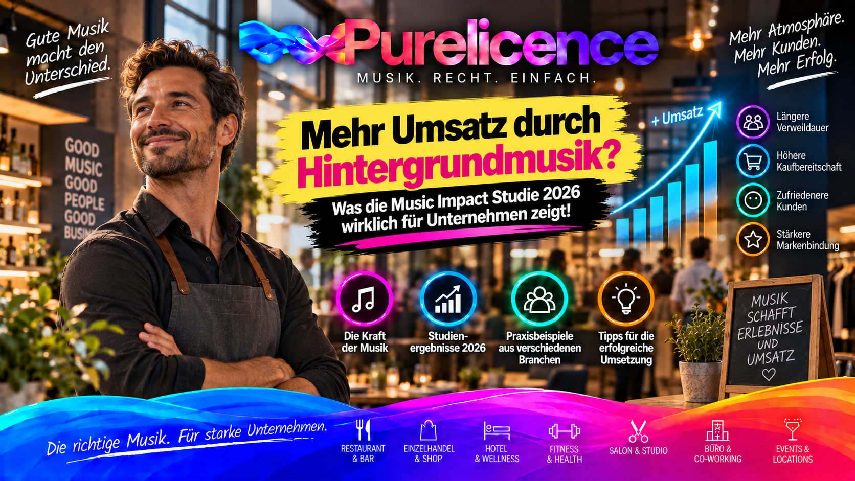 Mehr Umsatz durch Hintergrundmusik? Was die Music Impact Studie 2026 wirklich für Unternehmen zeigt!