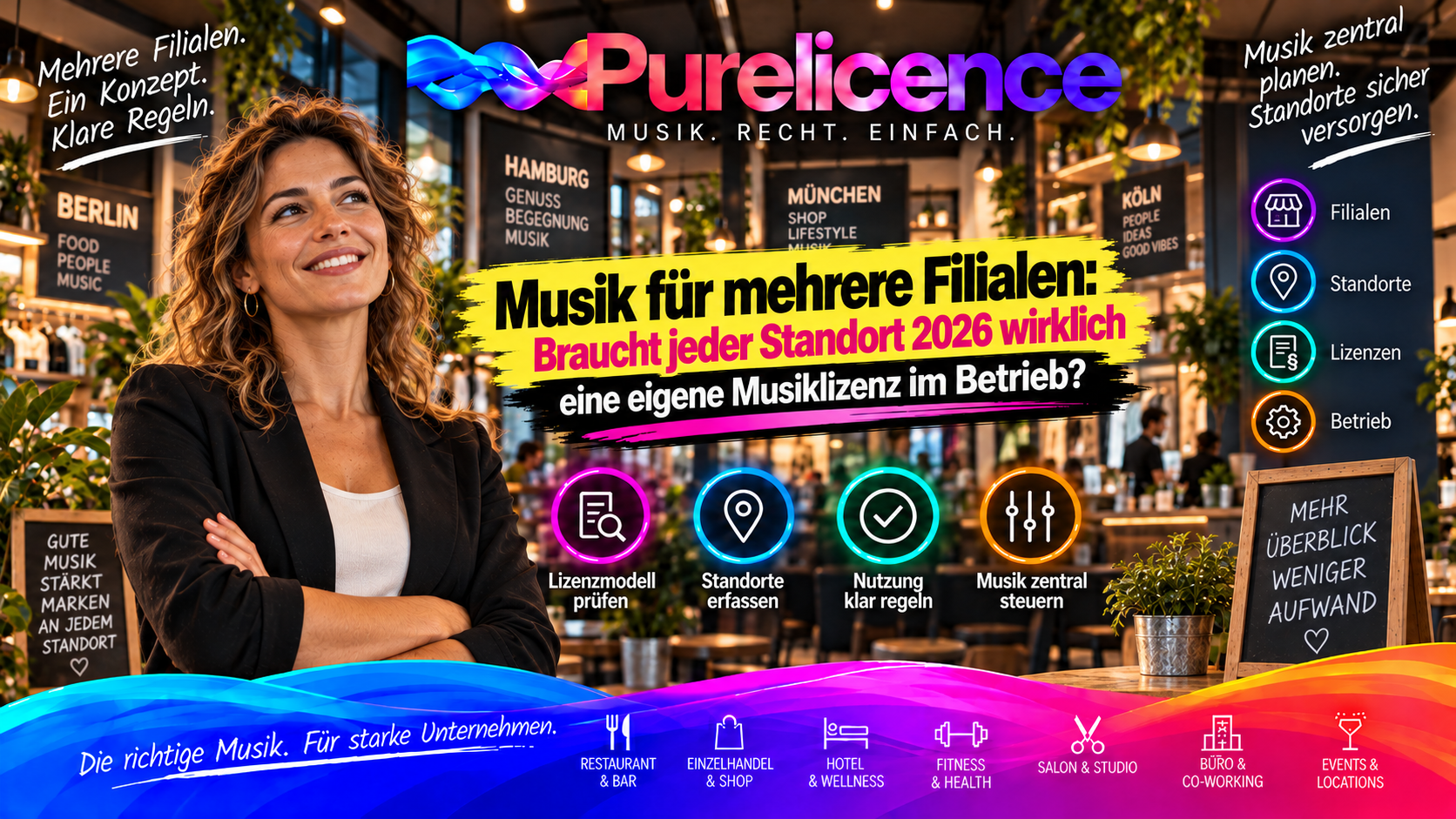 Musik für mehrere Filialen: Braucht jeder Standort 2026 wirklich eine eigene Musiklizenz im Betrieb