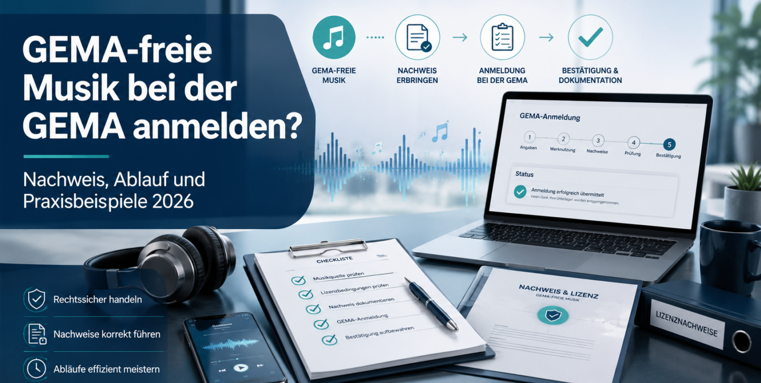Muss ich GEMA-freie Musik bei der GEMA anmelden? Nachweis, Ablauf und Praxisbeispiele 2026