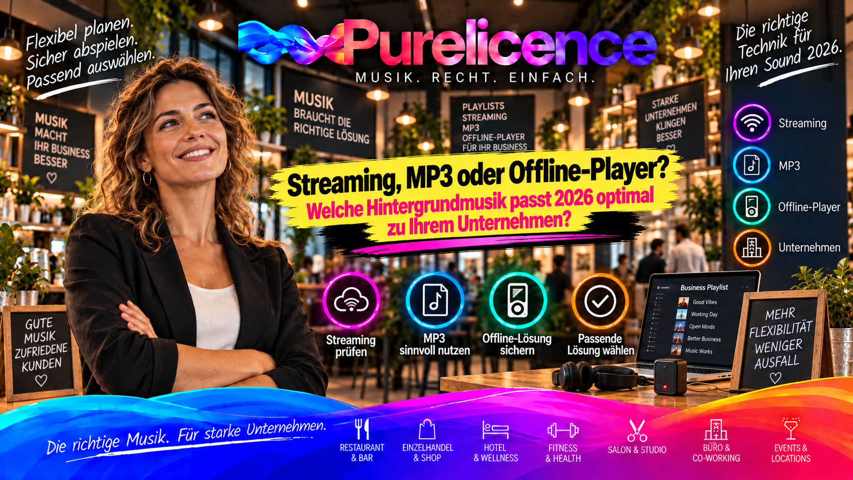 Streaming, MP3 oder Offline-Player? Welche Hintergrundmusik passt 2026 optimal zu Ihrem Unternehmen?