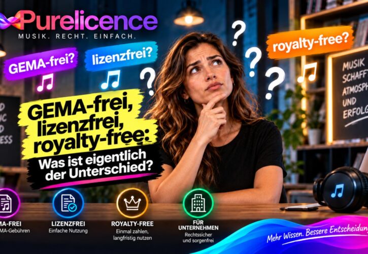GEMA-frei, lizenzfrei, royalty-free: Was ist der Unterschied bei Musik für Betriebe und Unternehmen?