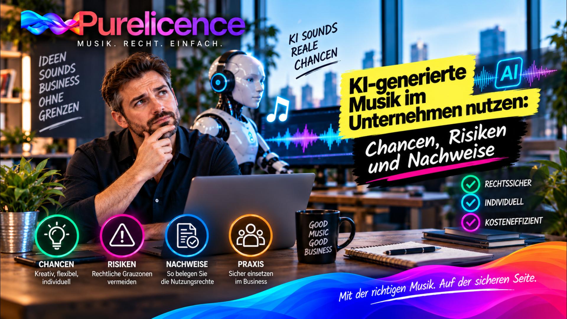KI-Musik im Unternehmen: Chancen, Risiken, GEMA-Fragen und wichtige Nachweise für Betriebe 2026 neu!