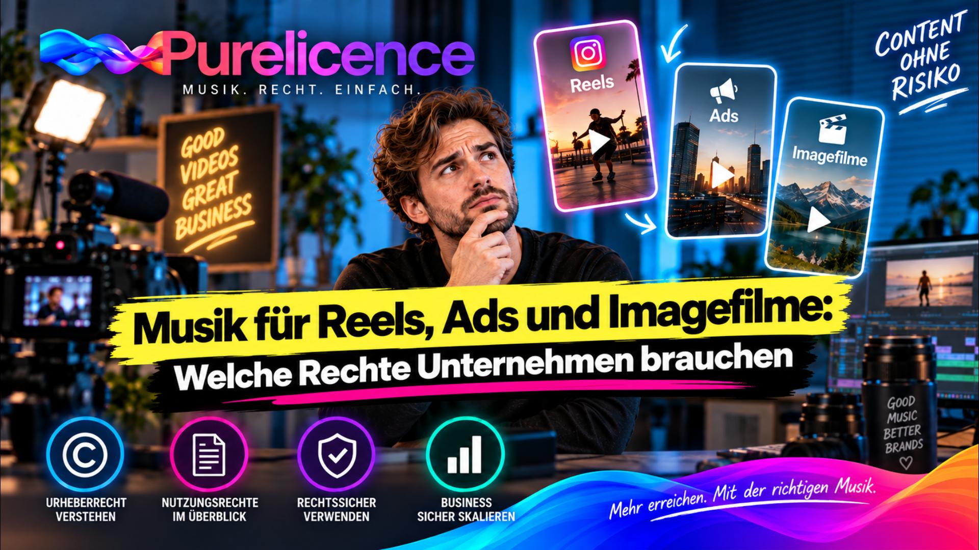 Musik für Reels, Ads und Imagefilme: Welche Rechte brauchen Unternehmen für Videos, Werbung und Ads?