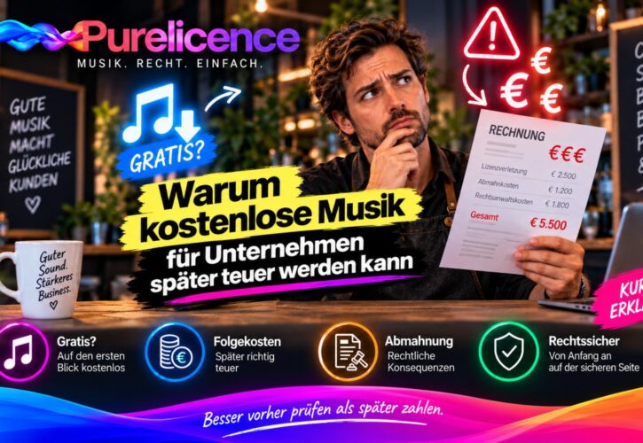 Kostenlose Musik für Unternehmen: Warum Gratis-Tracks später teuer werden und Lizenzrisiken bringen!