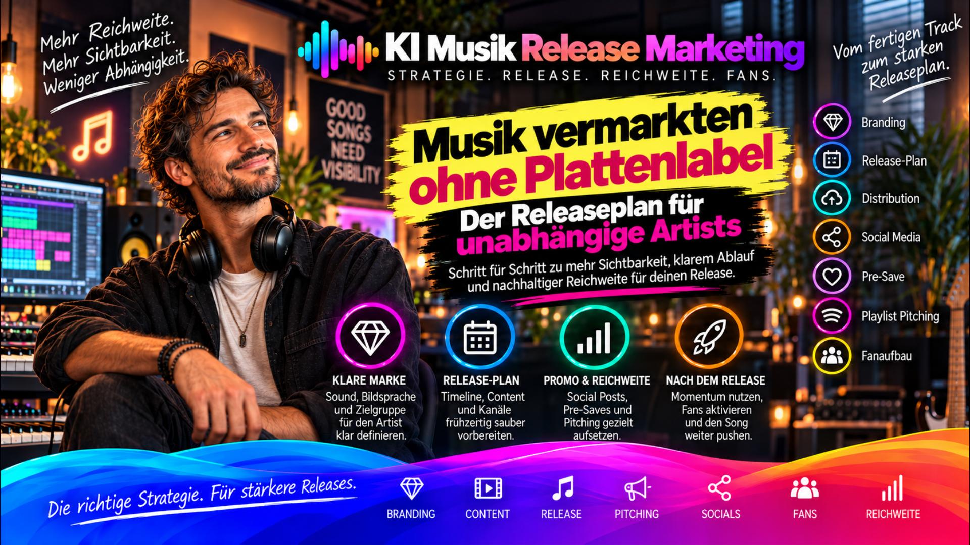 Musik vermarkten ohne Label: Releaseplan, Content, Community und Reichweite für unabhängige Artists!
