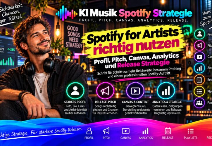 Spotify for Artists richtig nutzen: Profil, Pitching, Canvas, Analytics und Release-Strategie planen